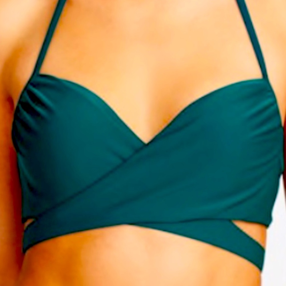 Old Navy wrap around teal bikini set